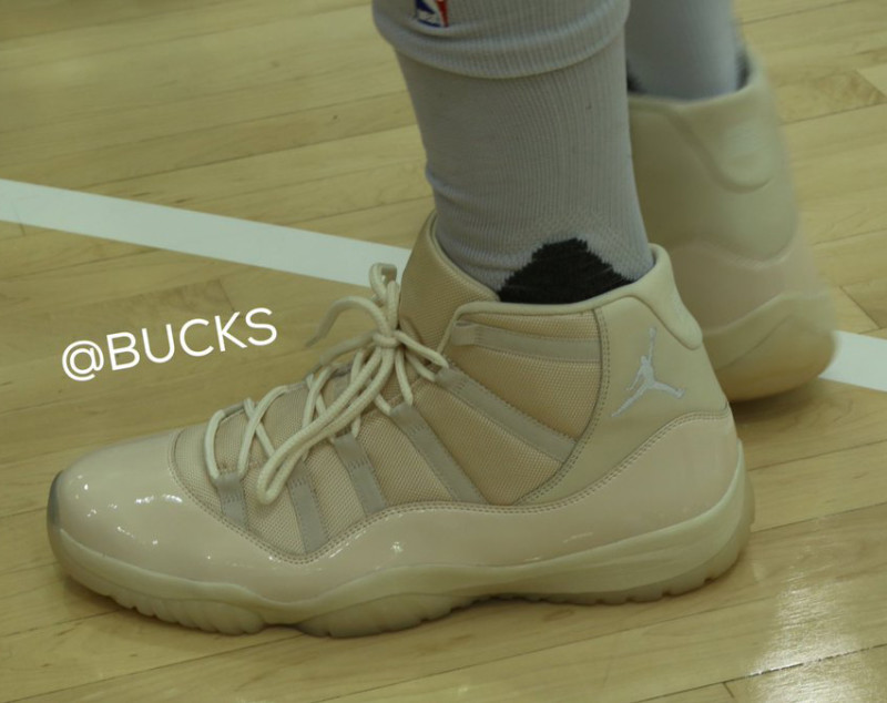 Jabari Parker Air Jordan 11 Bucks Cream PE