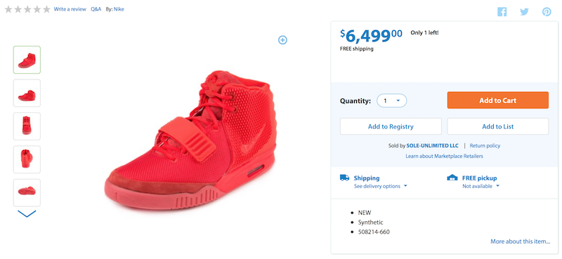Red October Nike Yeezy 2 Walmart