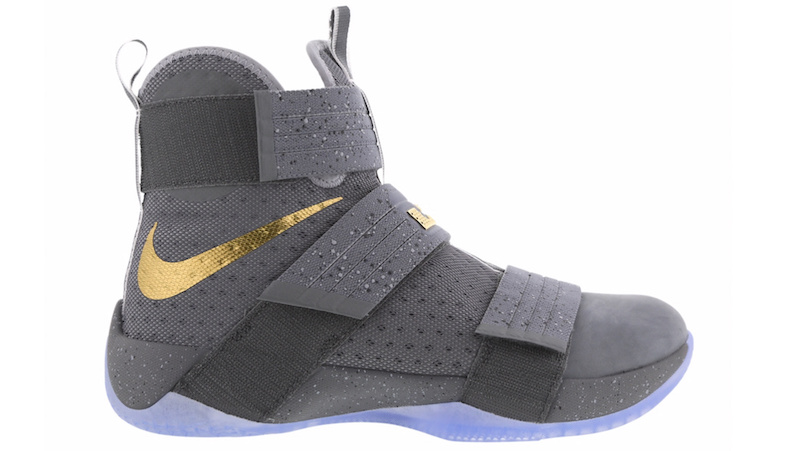 Nike LeBron Soldier 10 Cool Grey Gold