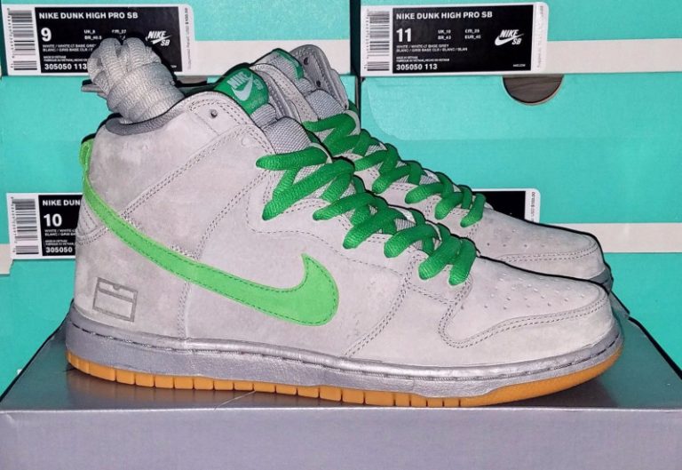 sb dunk high silver box