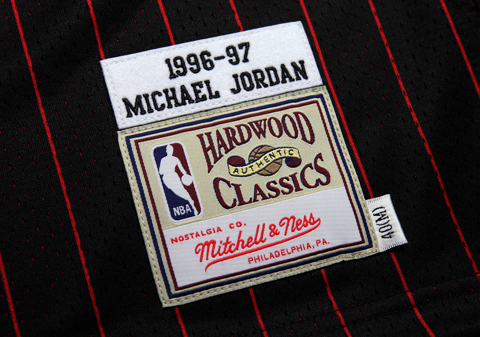 Michael Jordan 1996-97 Black Pinstripe Jersey Mitchell Ness