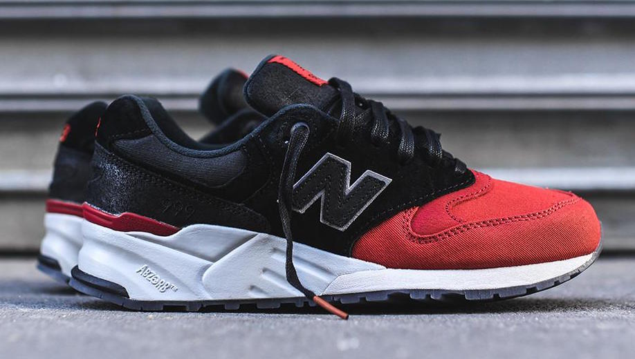 red and black new balance shoes