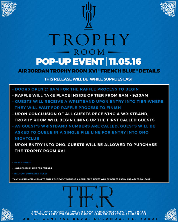 Trophy Room x Air Jordan 16 Release Date