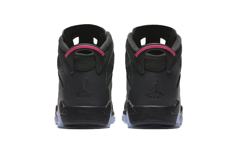 Air Jordan 6 GS Anthracite Black Hyper Pink 3M Release Date Heel