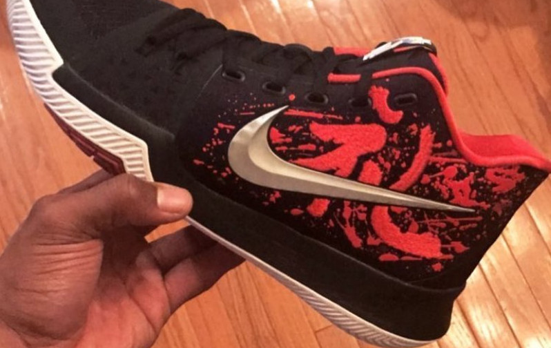nike kyrie 3 red and black