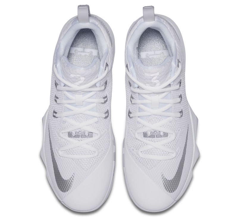 Nike LeBron Ambassador 9 White Metallic Silver - Sneaker Bar Detroit
