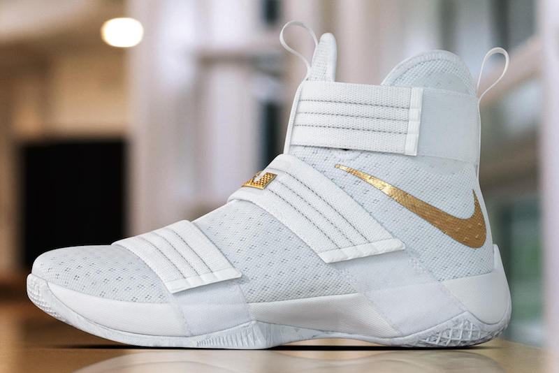 Nike LeBron Soldier 10 White Gold Christmas Day PE
