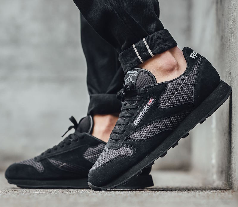 Reebok Classic Leather Knit Black Suede