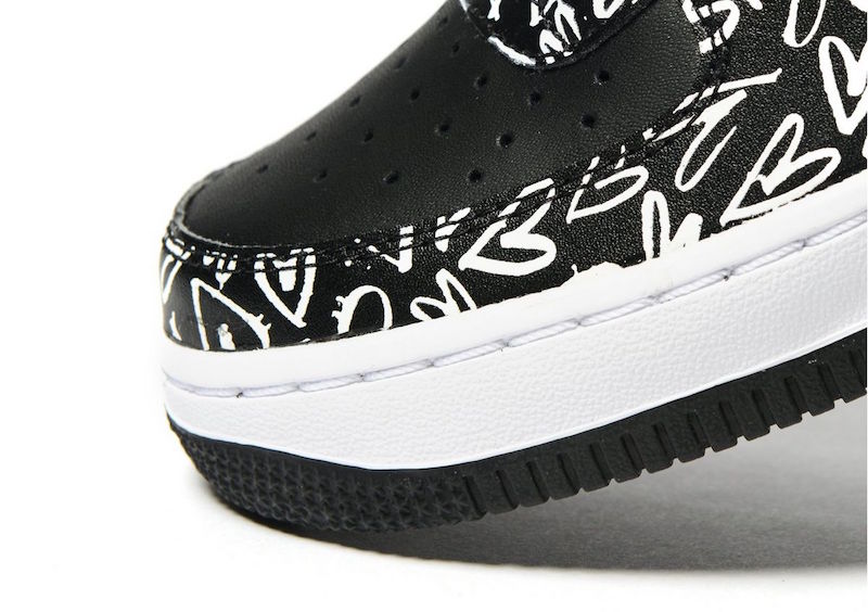 Nike Air Force 1 Low Hearts Black White