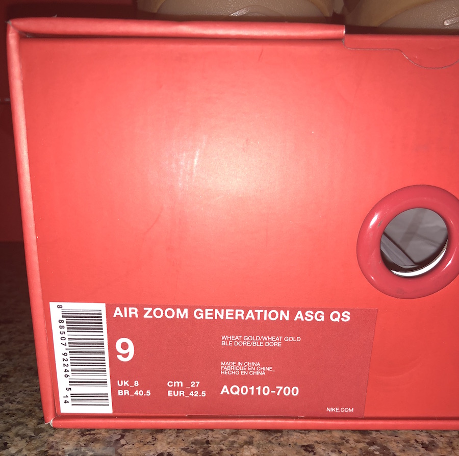 Nike Air Zoom Generation Wheat ASG AQ0110-700