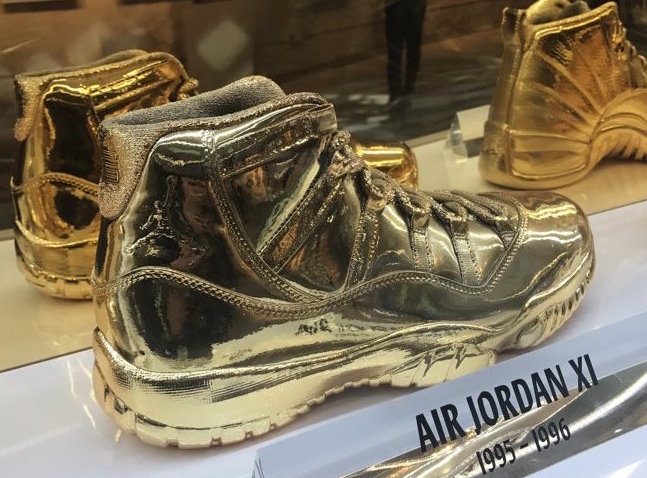 new gold jordans