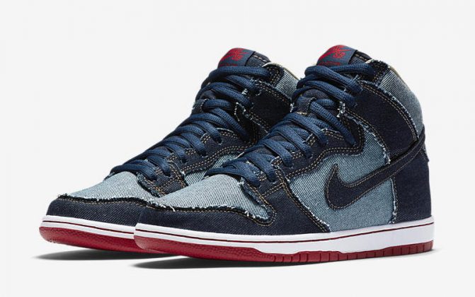 denim high dunks