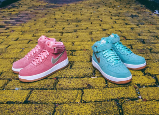 Nike WMNS Air Force 1 Mid Enamel Green Bright Melon