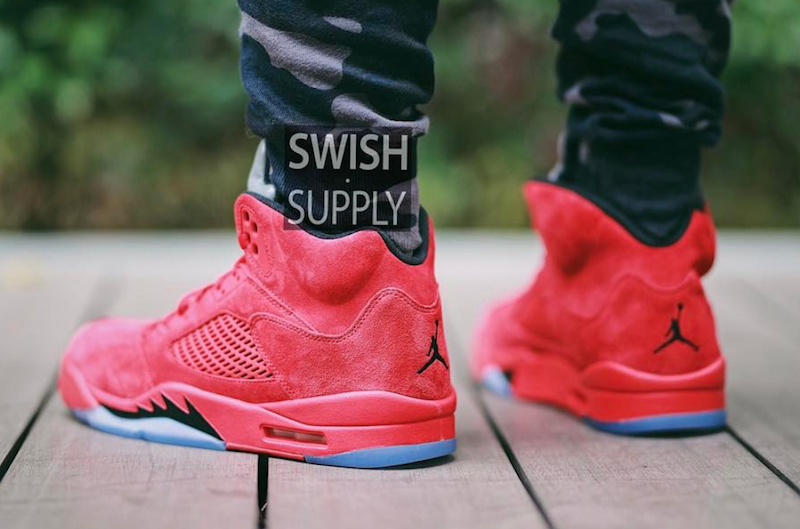 Red Suede Jordan 5