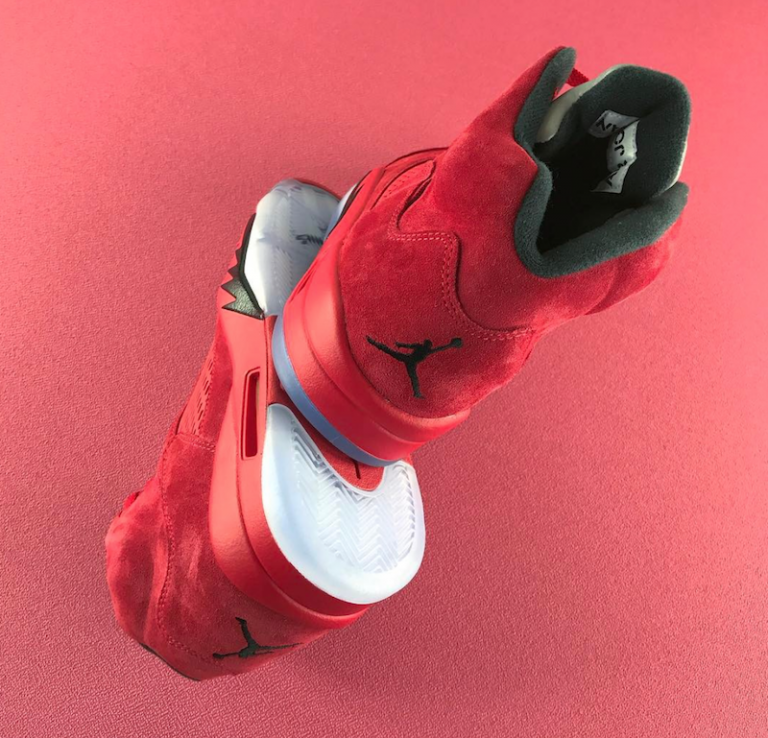 suede 5s red