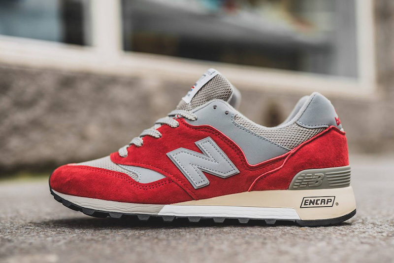 New Balance 577 Made in England Red Grey - Sneaker Bar Detroit