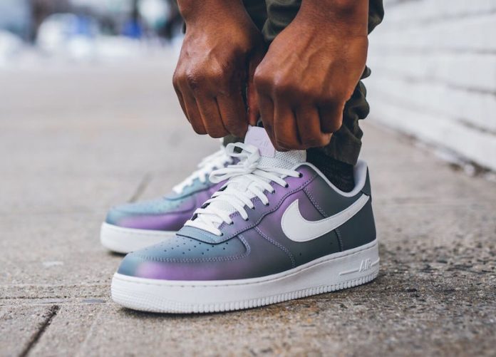 nike air force white and lilac