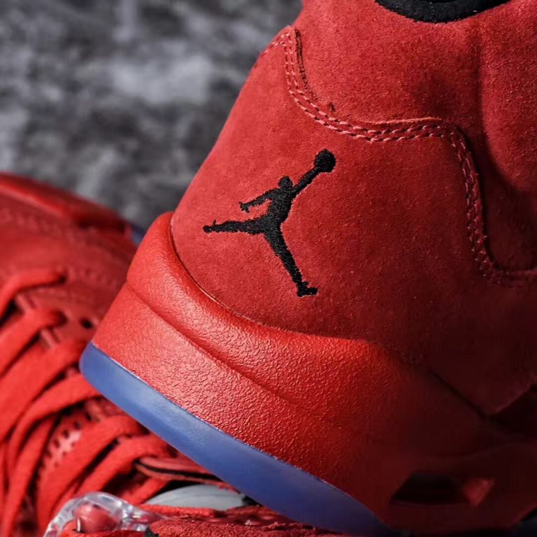 jordan 5 red suede size 9
