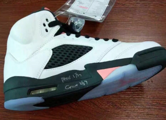 Air Jordan 5 White Black Pink