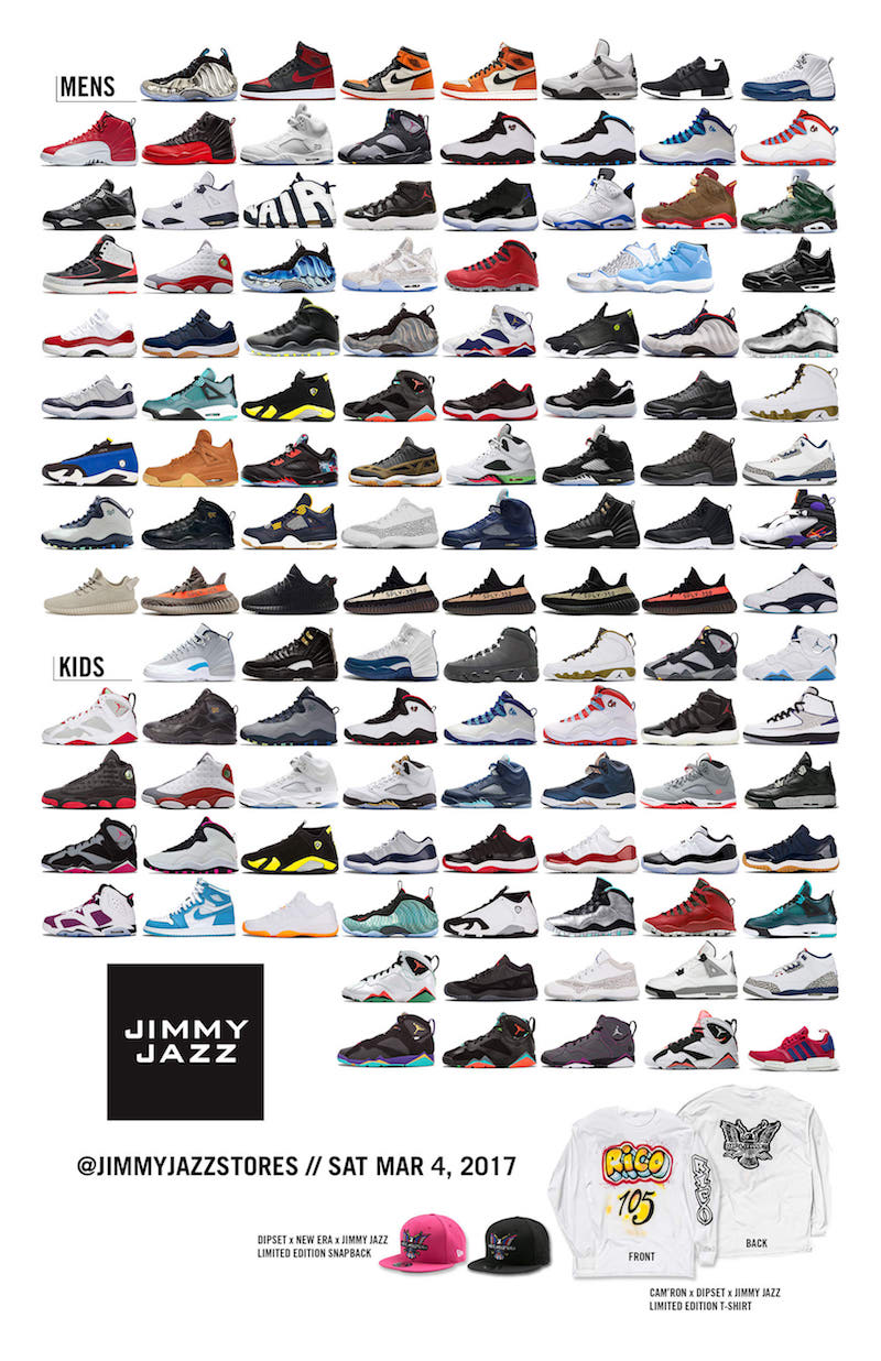 Air Jordans、Yeezys、Foams和更多在Jimmy Jazz Grand重新开业