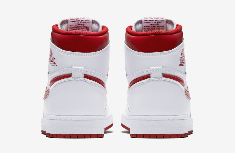 Metallic Red Air Jordan 1 Retro High 555088-103 Release Date Heel