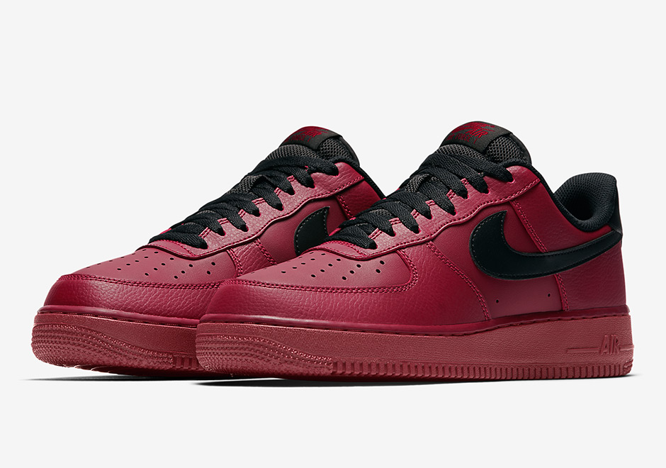 air force 1s red and black