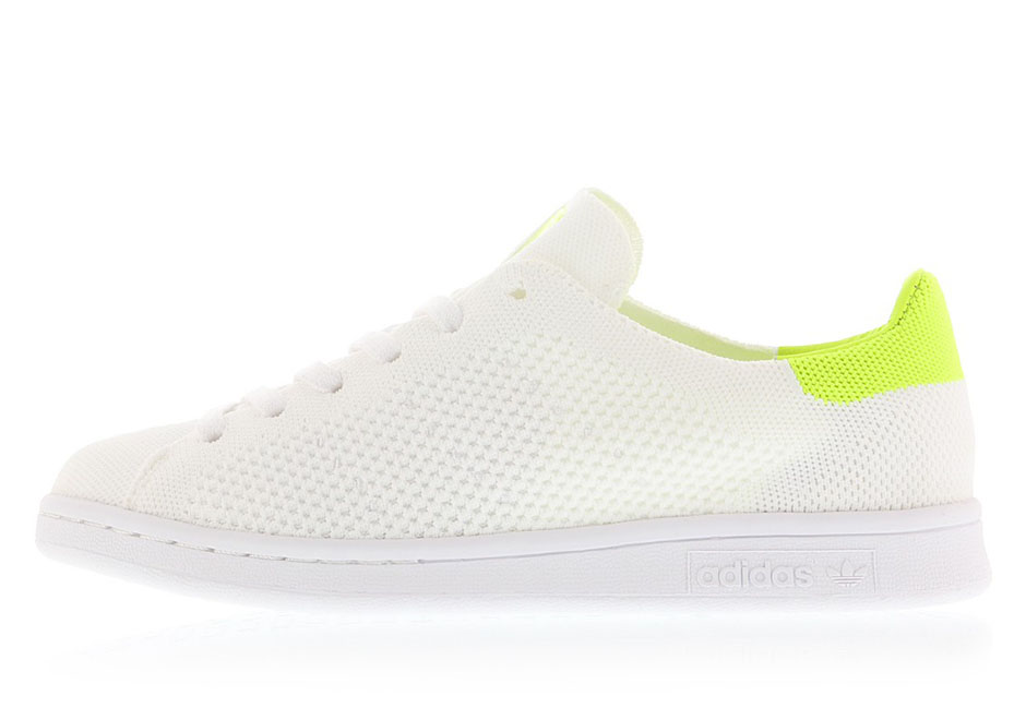 adidas Stan Smith Primeknit White Solar Yellow