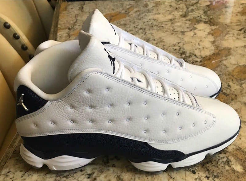 Air Jordan 13 Low Golf Shoes White Blue
