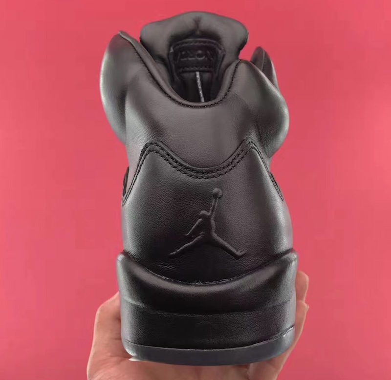 Air Jordan 5 Premium Triple Black Heel