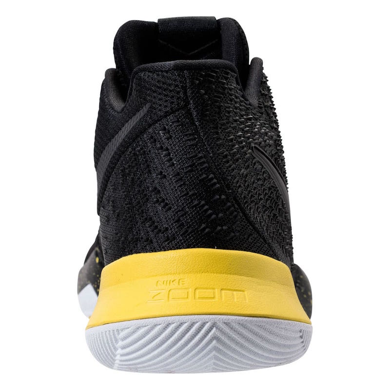 Nike Kyrie 3 Black Yellow Release Date Heel