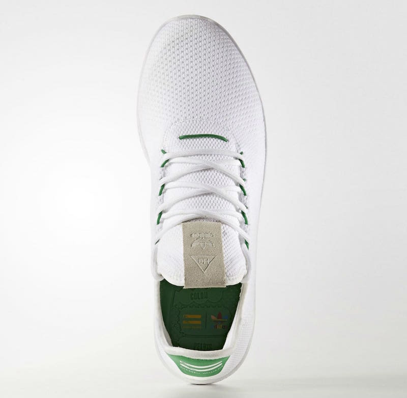 Pharrell adidas Tennis Hu White Green Release Date BA7828 Top