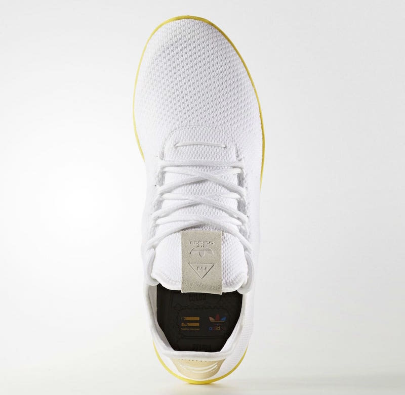 Pharrell x adidas Tennis Hu White Yellow BY2674 Top