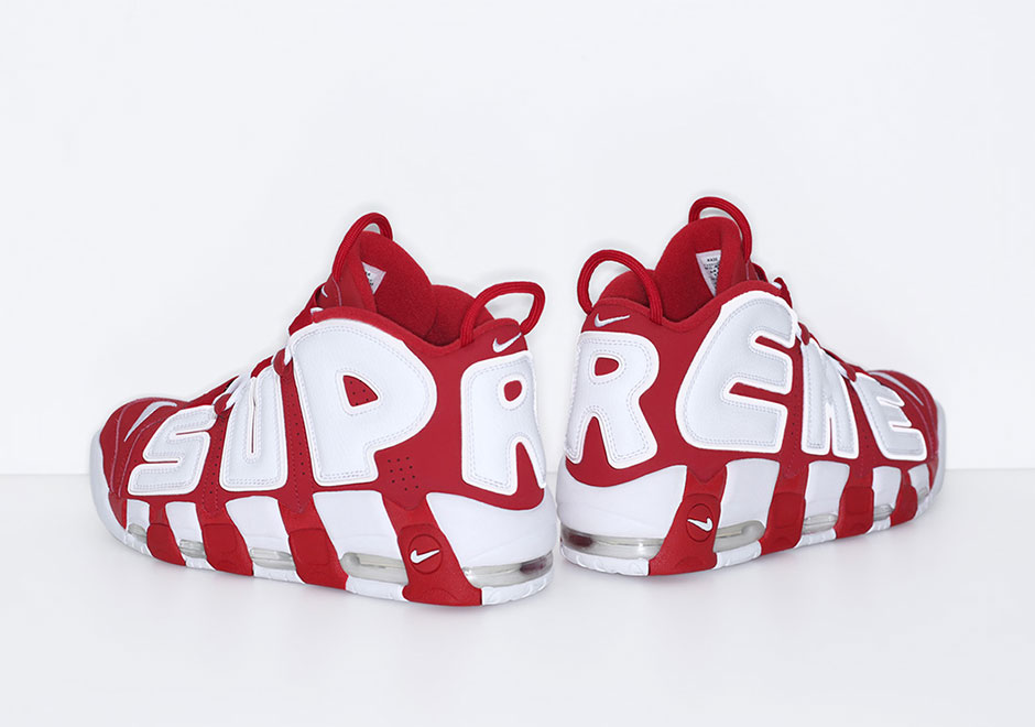 Supreme Nike Air More Uptempo Red White Release Date
