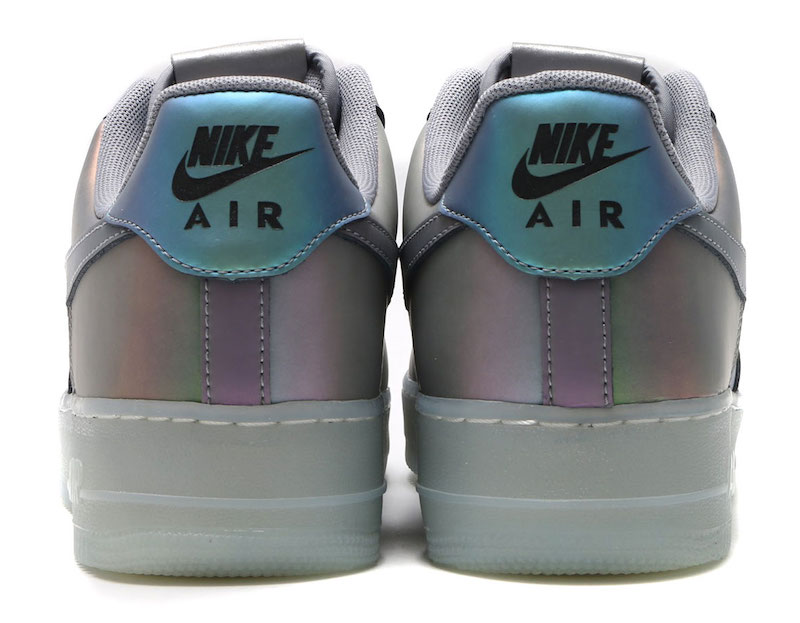 Nike Air Force 1 07 LV8 Iridescent Pack Release Date Anthracite Heel