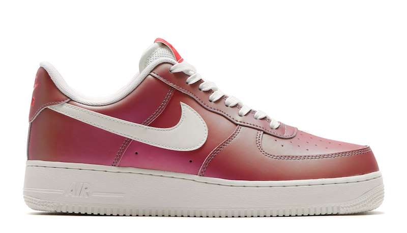 Nike Air Force 1 07 LV8 Iridescent Pack Release Date Track Red Side