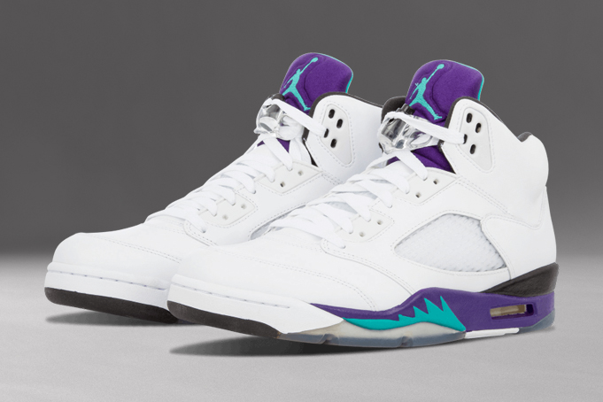 grape jordan 5's