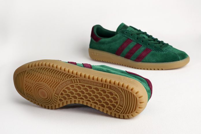 adidas-Bermuda-Pine-Green-Maroon adidas Bermuda Pine Green