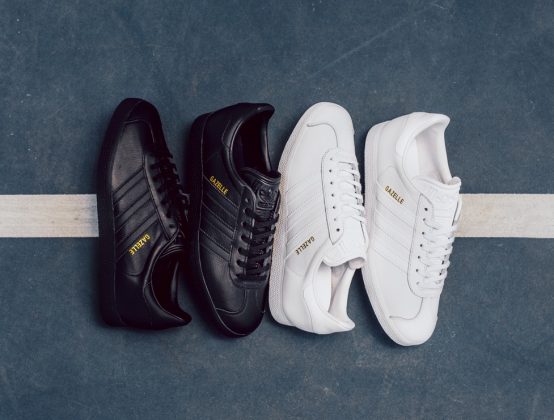 black leather gazelles size 9