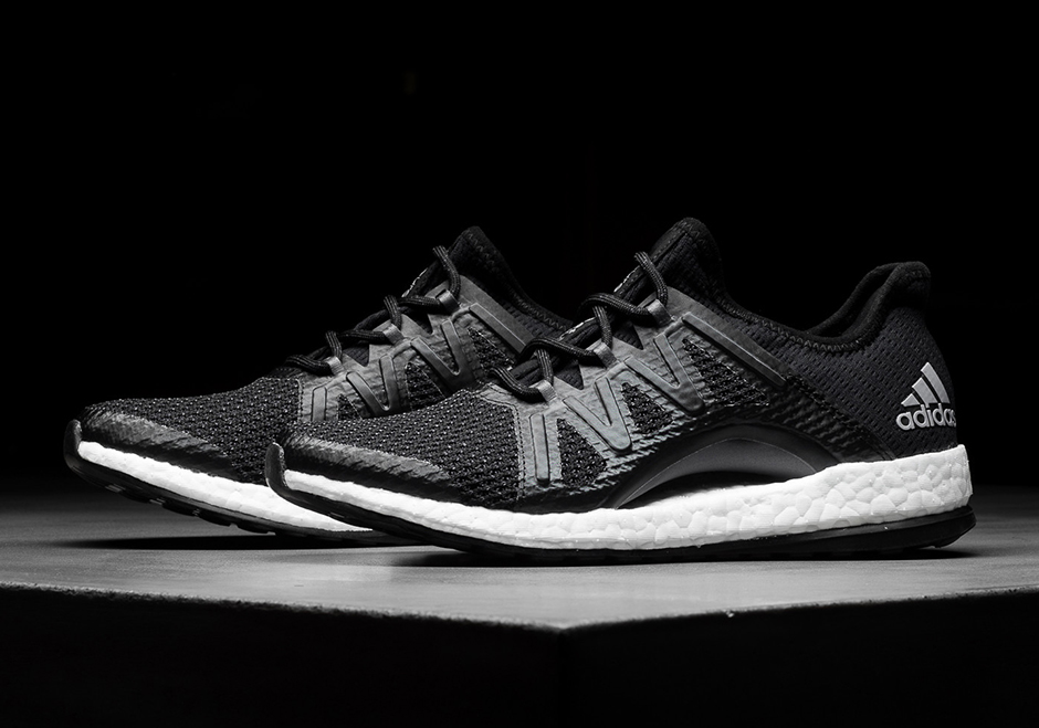 adidas pure boost black and white