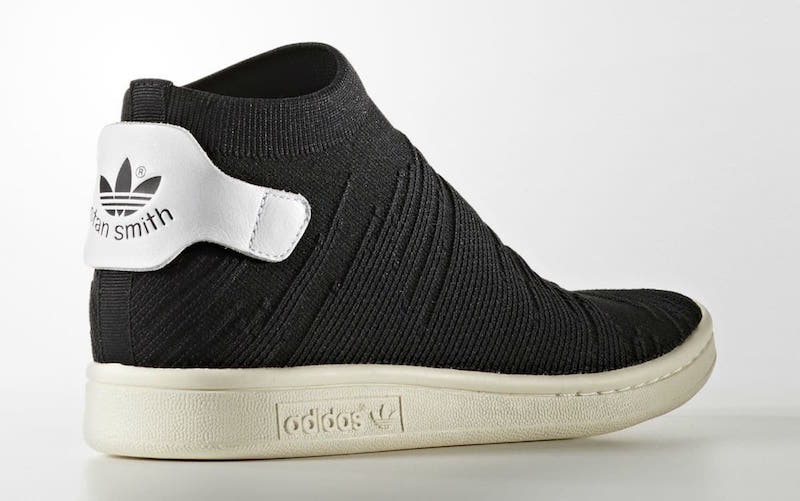 adidas Stan Smith Sock Primeknit Black Heel Tab