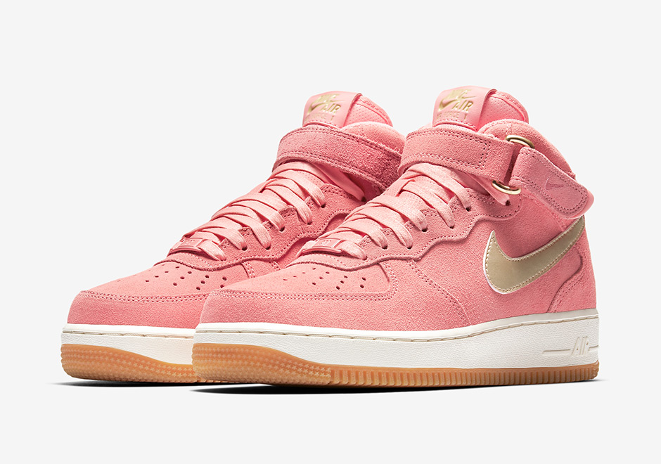 Nike Air Force 1 Mid Bright Melon Suede