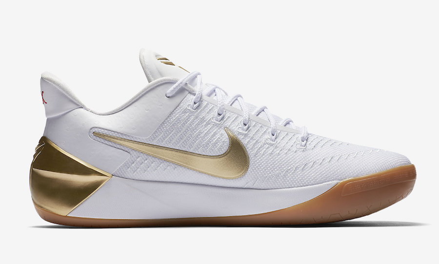 kobe shoes white and gold