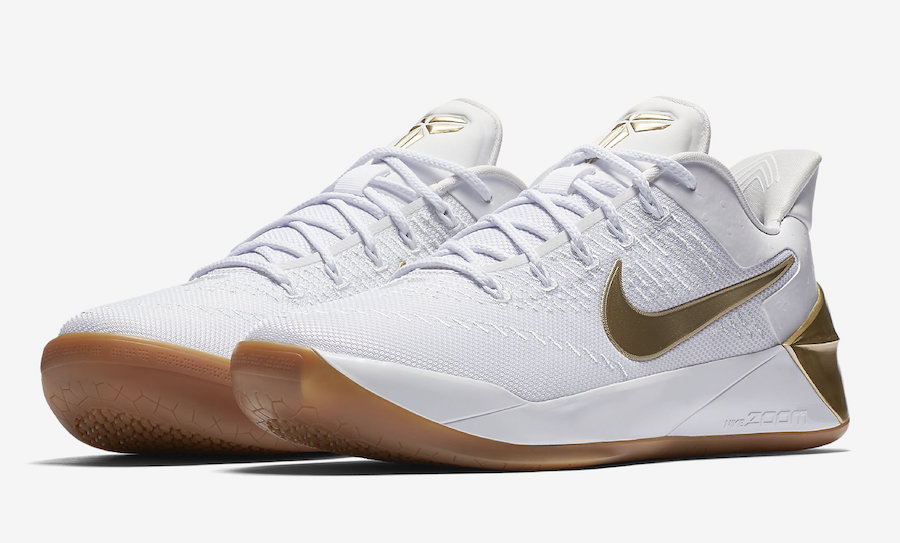 kobe shoes gold and white