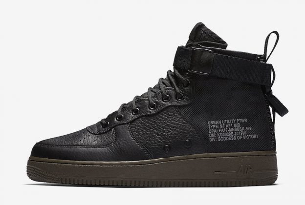 Nike SF-AF1 Mid Black Cargo Khaki Release Date - Sneaker Bar Detroit