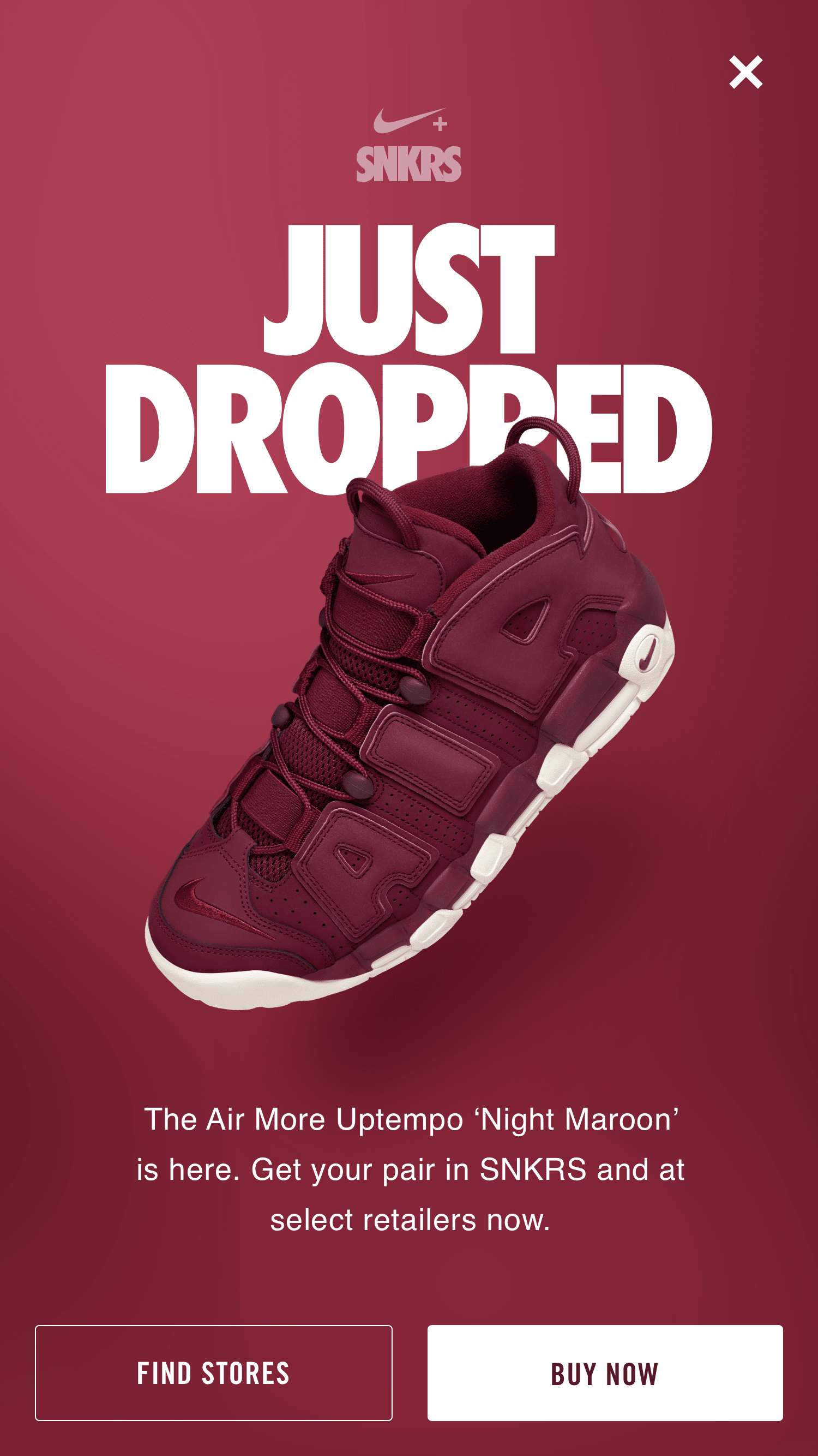 Nike Air More Uptempo Night Maroon Release Date
