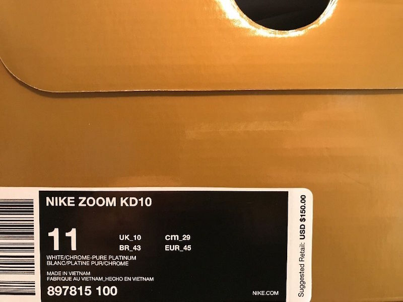 Nike Zoom KD 10 Box