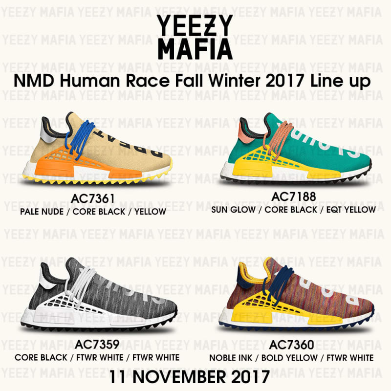 Pharrell adidas NMD Hu Trail November 2017 Release Date