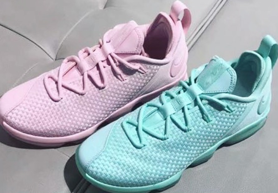 Nike LeBron 14 Low Pastel Pink Mint Green - Sneaker Bar Detroit