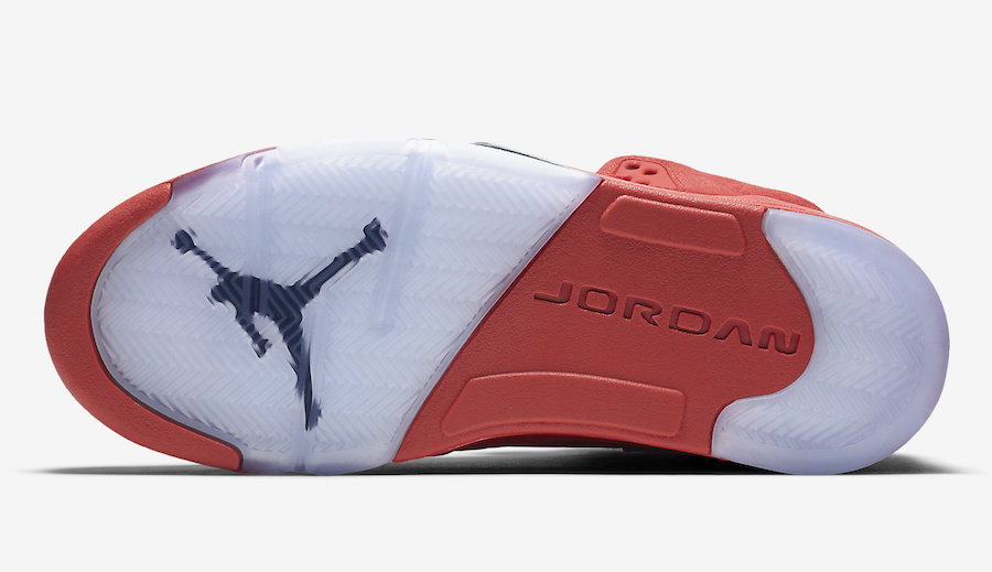 Air Jordan 5 Flight Suit Red Suede Outsole