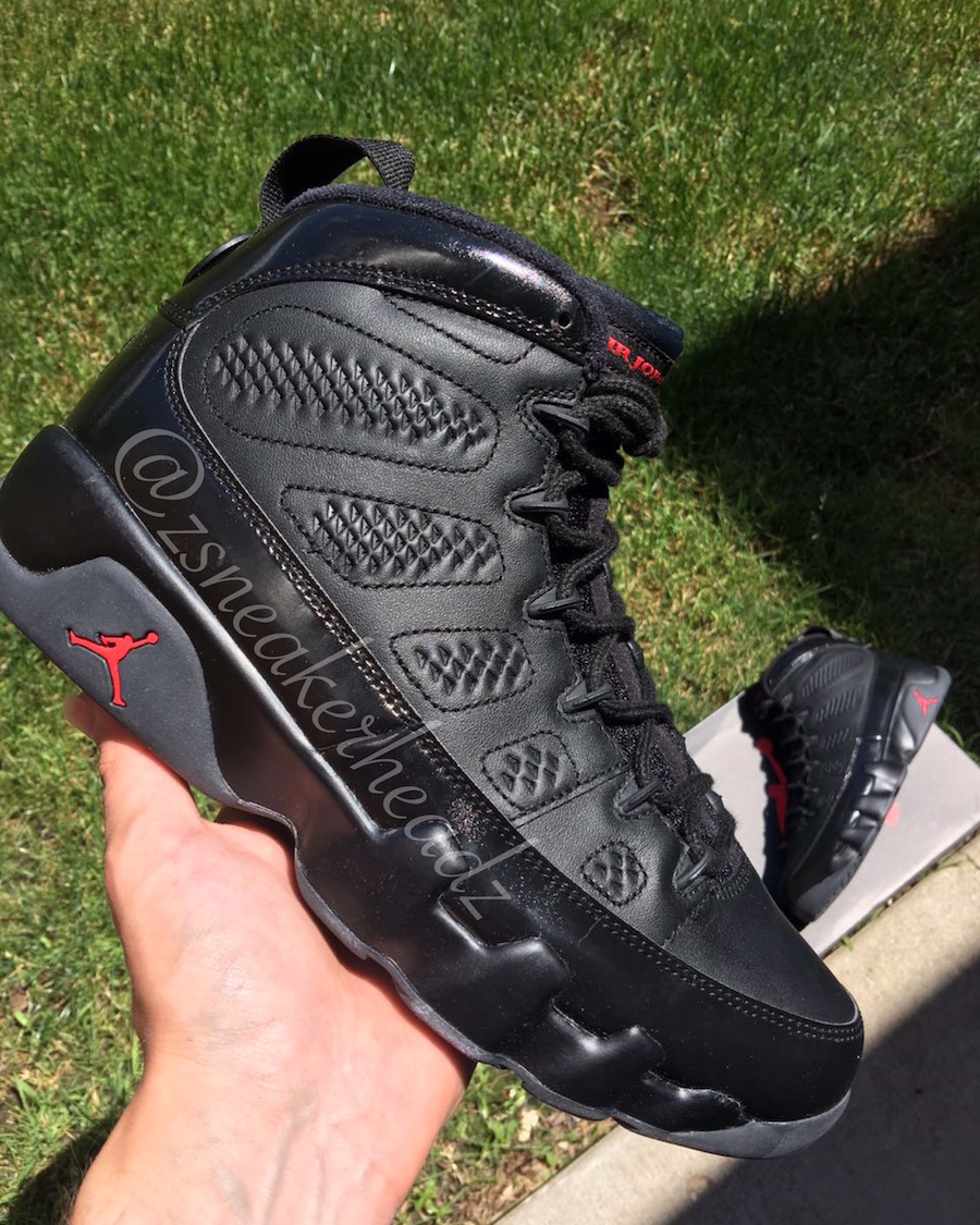 jordan 9 black and red